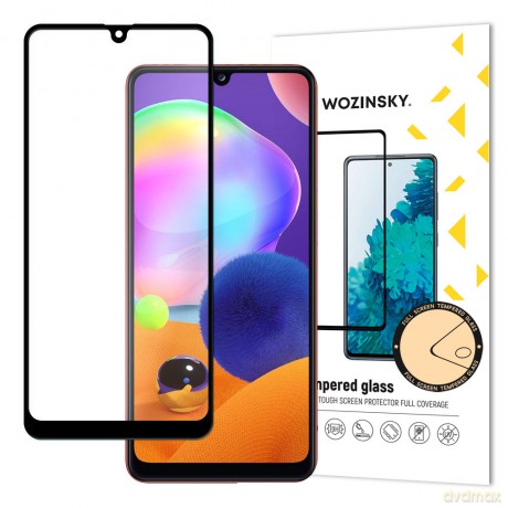 Wozinsky super wytrzymałe szkło hartowane Full Glue na cały ekran z ramką Case Friendly Samsung Galaxy A31 czarny