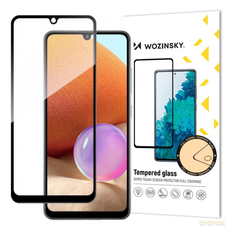 Wozinsky super wytrzymałe szkło hartowane Full Glue na cały ekran z ramką Case Friendly Samsung Galaxy A32 4G czarny