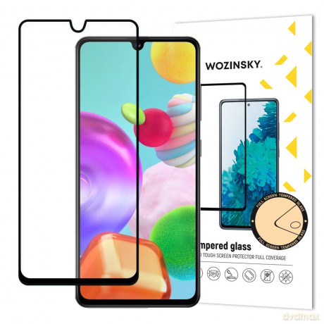 Wozinsky super wytrzymałe szkło hartowane Full Glue na cały ekran z ramką Case Friendly Samsung Galaxy A41 czarny