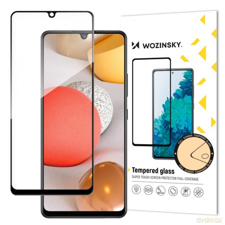 Wozinsky super wytrzymałe szkło hartowane Full Glue na cały ekran z ramką Case Friendly Samsung Galaxy A42 5G czarny