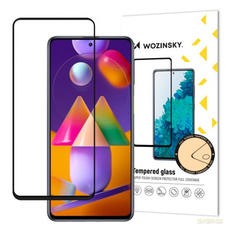 Wozinsky super wytrzymałe szkło hartowane Full Glue na cały ekran z ramką Case Friendly Samsung Galaxy M51 czarny