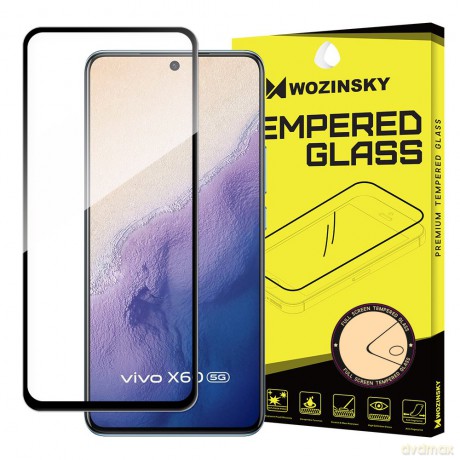 Wozinsky super wytrzymałe szkło hartowane Full Glue na cały ekran z ramką Case Friendly Vivo X60 czarny