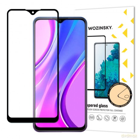 Wozinsky super wytrzymałe szkło hartowane Full Glue na cały ekran z ramką Case Friendly Xiaomi Redmi 9 czarny