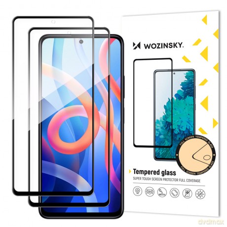 Wozinsky zestaw 2x super wytrzymałe szkło hartowane Full Glue na cały ekran z ramką Case Friendly Xiaomi Redmi Note 11 (CHINA) czarny
