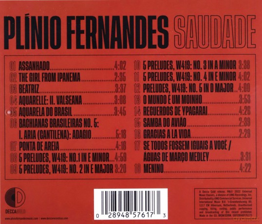 Plinio Fernandes: Saudade [CD]