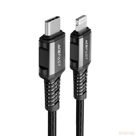 Acefast kabel MFI USB Typ C - Lightning 1,2m, 30W, 3A czarny (C1-01 black)