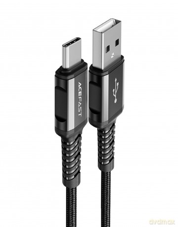 Acefast kabel USB - USB Typ C 1,2m, 3A czarny (C1-04 black)