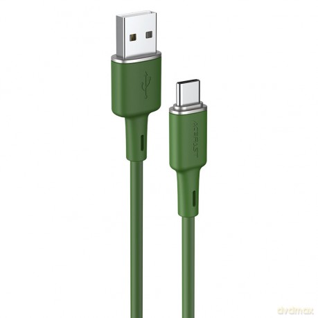 Acefast kabel USB - USB Typ C 1,2m, 3A zielony (C2-04 oliver green)