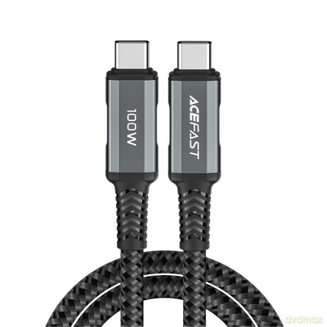 Acefast kabel USB Typ C - USB Typ C 2m, 100W (20V/5A) szary (C4-03 deep space gray)