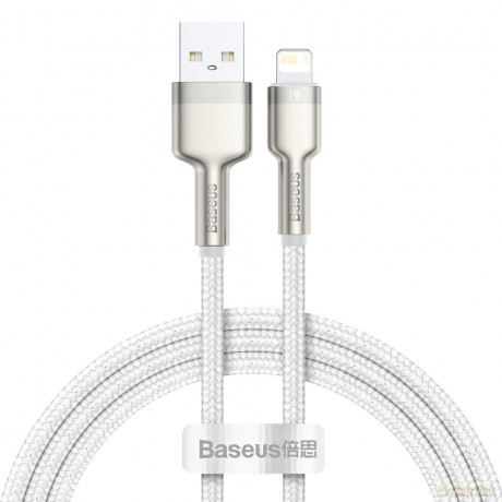Baseus Cafule Metal Data kabel USB - Lightning 2,4 A 1 m biały (CALJK-A02)