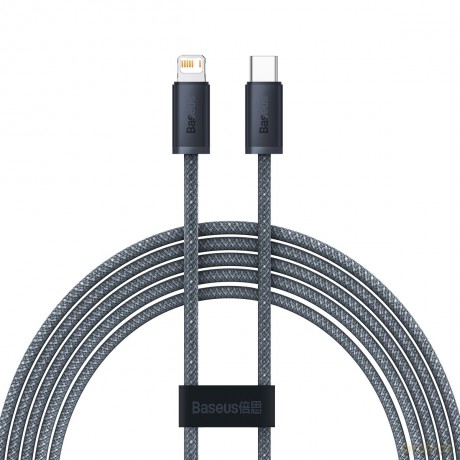 Baseus kabel do iPhone USB Typ C - Lightning 2m, Power Delivery 20W szary (CALD000116)
