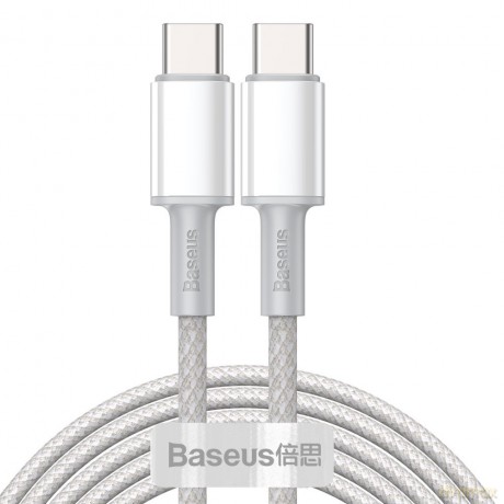Baseus kabel USB Typ C - USB Typ C szybkie ładowanie Power Delivery Quick Charge 100 W 5 A 2 m biały (CATGD-A02)