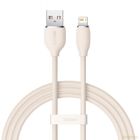 Baseus kabel, przewód USB - Lightning 2,4A długość 1,2 m Jelly Liquid Silica Gel - różowy