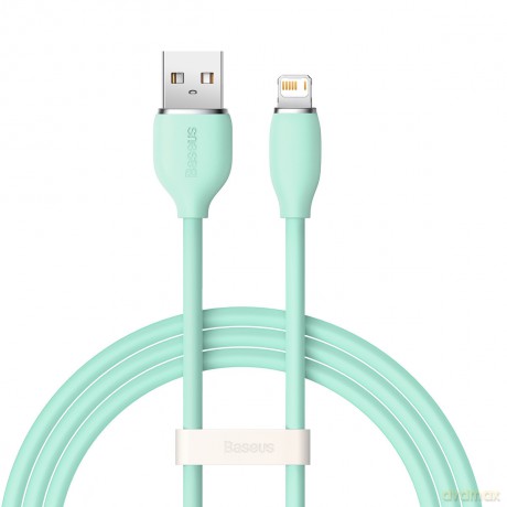 Baseus kabel, przewód USB - Lightning 2,4A długość 1,2 m Jelly Liquid Silica Gel - zielony