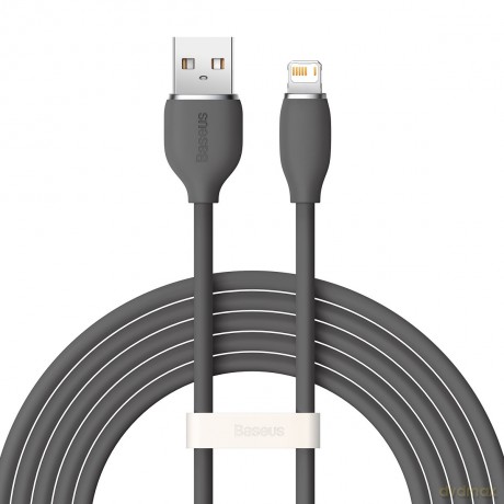 Baseus kabel, przewód USB - Lightning 2,4A długość 2 m Jelly Liquid Silica Gel - czarny