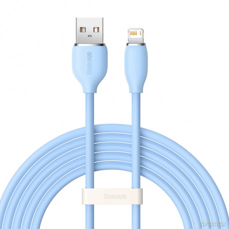 Baseus kabel, przewód USB - Lightning 2,4A długość 2 m Jelly Liquid Silica Gel - niebieski