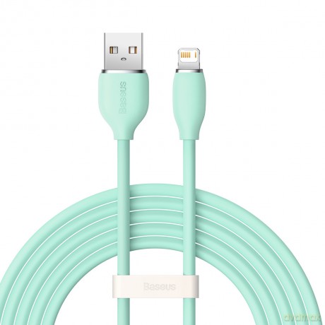 Baseus kabel, przewód USB - Lightning 2,4A długość 2 m Jelly Liquid Silica Gel - zielony