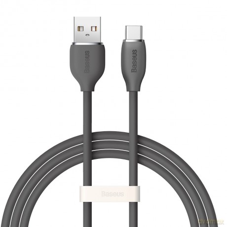 Baseus kabel, przewód USB - USB Typ C 100W długość 1,2 m Jelly Liquid Silica Gel - czarny