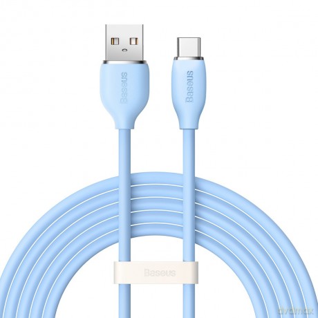 Baseus kabel, przewód USB - USB Typ C 100W długość 2 m Jelly Liquid Silica Gel - niebieski