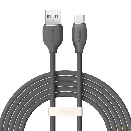 Baseus kabel, przewód USB - USB Typ C 100W długość 2 m Jelly Liquid Silica Gel szary (CAGD010101)