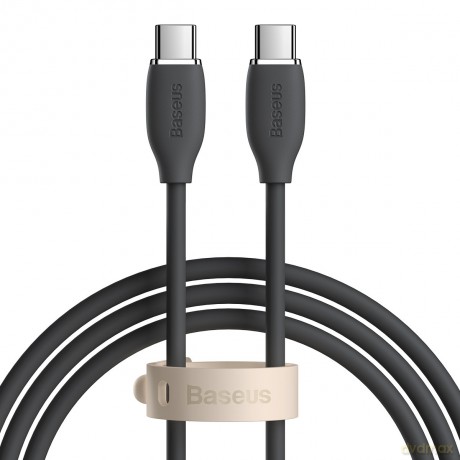 Baseus kabel, przewód USB Typ C - USB Typ C 100W długość 1,2 m Jelly Liquid Silica Gel - czarny