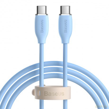 Baseus kabel, przewód USB Typ C - USB Typ C 100W długość 1,2 m Jelly Liquid Silica Gel - niebieski