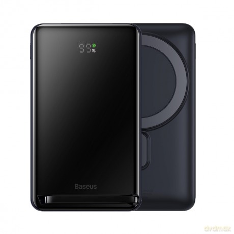 Baseus Magnetic Bracket powerbank z bezprzewodowym ładowaniem MagSafe 10000mAh 20W niebieski (PPCX000003) + kabel USB Typ C Baseus Xiaobai Series 60W 0,5m