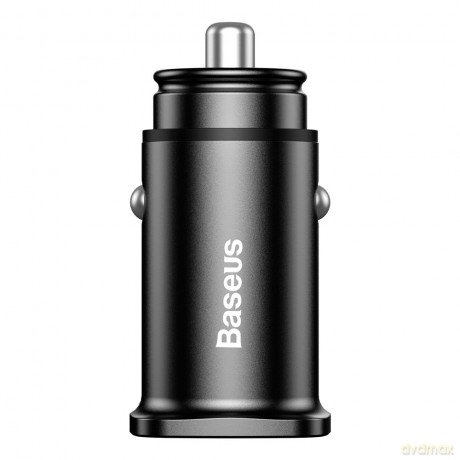 Baseus Square inteligentna ładowarka samochodowa 2x USB QC3.0 Quick Charge 3.0 SCP AFC 30W czarny (CCALL-DS01)