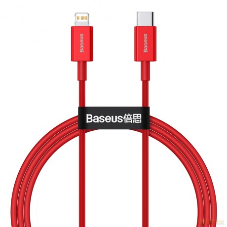 Baseus Superior kabel USB Typ C - Lightning do szybkiego ładowania Power Delivery 20 W 1 m czerwony (CATLYS-A09)