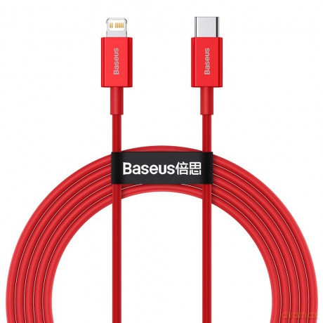 Baseus Superior kabel USB Typ C - Lightning do szybkiego ładowania Power Delivery 20 W 2 m czerwony (CATLYS-C09)