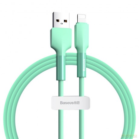 Baseus wytrzymały kabel przewód USB - Lightning 2,4 A 1 m 480 Mbps zielony (CALGJ-06)