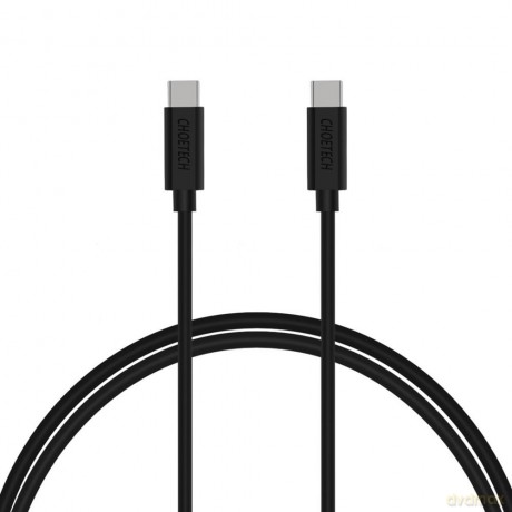Choetech kabel przewód USB Typ C - USB Typ C 3A 2m czarny (CC0003)