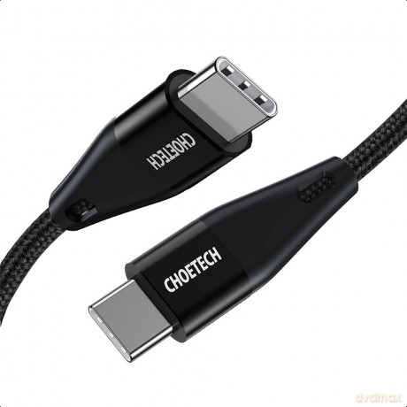 Choetech kabel przewód USB Typ C - USB Typ C Power Delivery 60W 2m czarny (XCC-1004-BK)