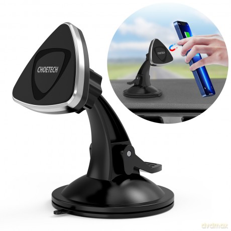 Choetech magnetyczny uchwyt samochodowy do telefonu na szybę i kokpit czarny (H010 black)