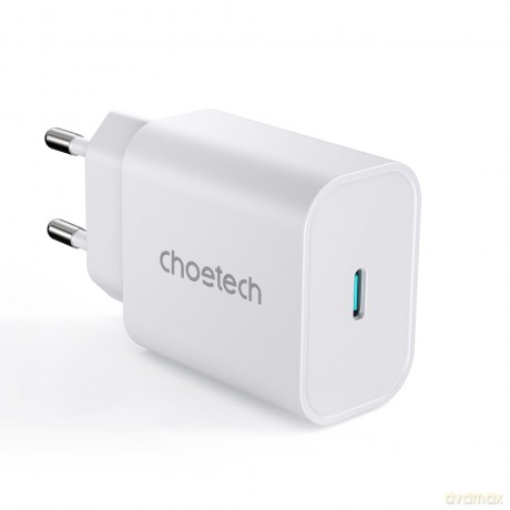 Choetech szybka ładowarka sieciowa USB Typ C 25W EU biała (PD6003-EU)