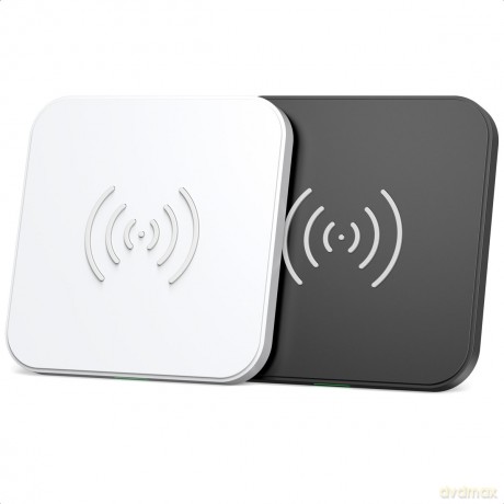 Choetech zestaw 2x bezprzewodowa ładowarka Qi 10W (2 kolory, czarny i biały) + kable USB 1,2m (T511-S black/white)