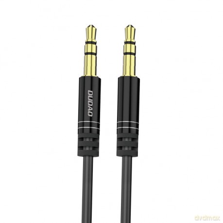 Dudao długi rozciągliwy kabel AUX mini jack 3.5mm sprężyna ~150cm czarny (L12 black)