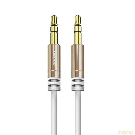 Dudao długi rozciągliwy kabel AUX mini jack 3.5mm sprężyna 150cm biały (L12 white)