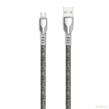 Dudao kabel pleciony USB - micro USB 5 A 1 m szary (L3PROM gray)