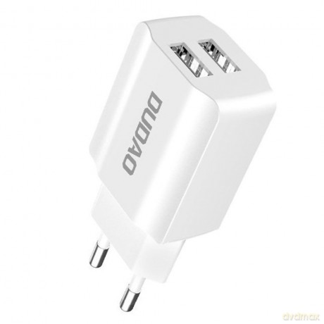 Dudao ładowarka sieciowa EU 2x USB 5V/2.4A biały (A2EU white)