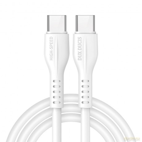 Dux Ducis K-V kabel USB Typ C - USB Typ C 60 W 3A 1 m Power Delivery Quick Charge biały
