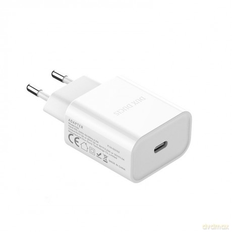 Dux Ducis szybka ładowarka sieciowa USB Typ C 20 W Power Delivery biały