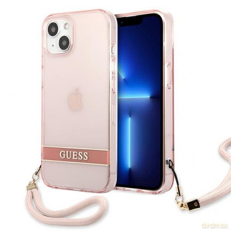 Guess GUHCP13SHTSGSP iPhone 13 mini 5,4" różowy/pink hardcase Translucent Stap