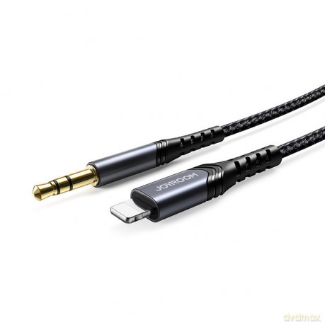 Joyroom kabel audio stereo AUX 3,5 mm mini jack - Lightning do iPhone iPad 2 m czarny (SY-A02)