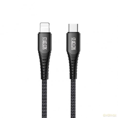 Joyroom kabel MFI przewód USB Typ C - Lightning 2,1A 1,8m czarny (ST-C04 1,8M Black)