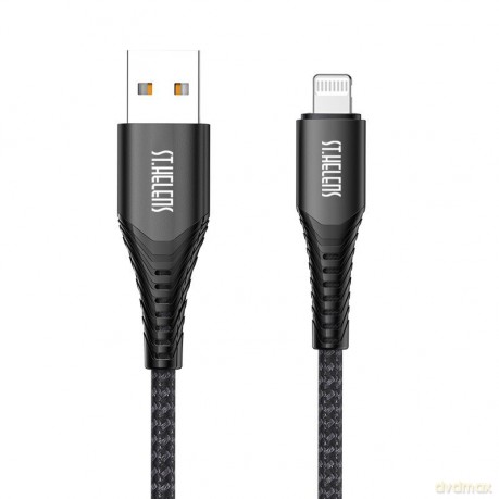 Joyroom kabel MFI USB - Lightning do transferu danych i ładowania 2,1A 20W 1,8m czarny (ST-C04)