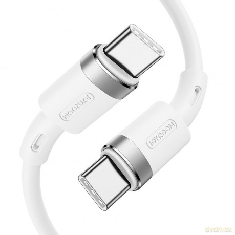 Joyroom kabel przewód USB Typ C - USB Typ C PD 60W 1,2m biały (S-1230N9)