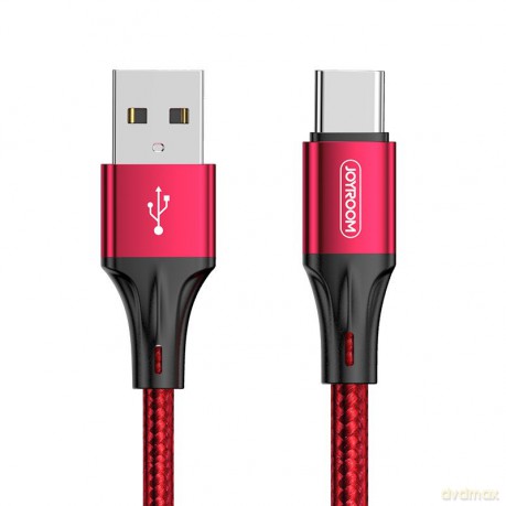 Joyroom kabel USB - USB Typ C 3 A 0,2 m czerwony (S-0230N1)
