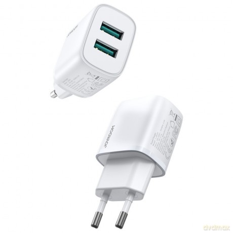 Joyroom ładowarka sieciowa 2x USB 2,1 A biała (L-2A101)
