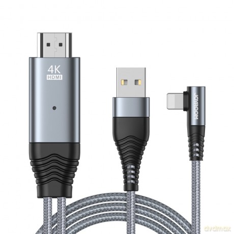 Joyroom przejściówka adapter z Lighning na HDMI 4K@60Hz gray (SY-35L1)